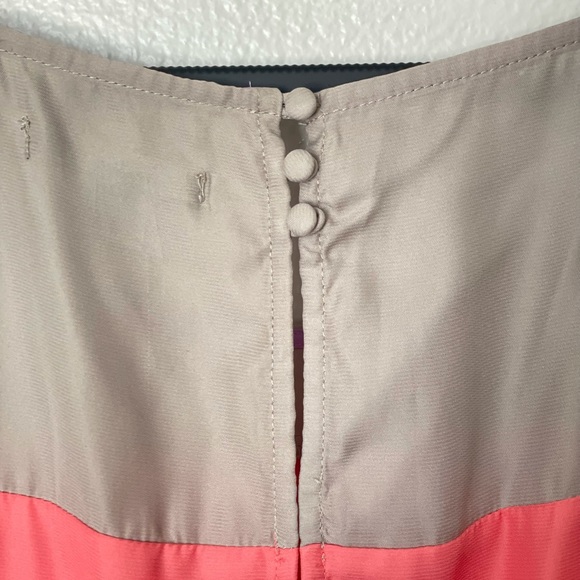 American Eagle Pleated Orange Purple Color Block Dress Size Small - Picture 8 of 12